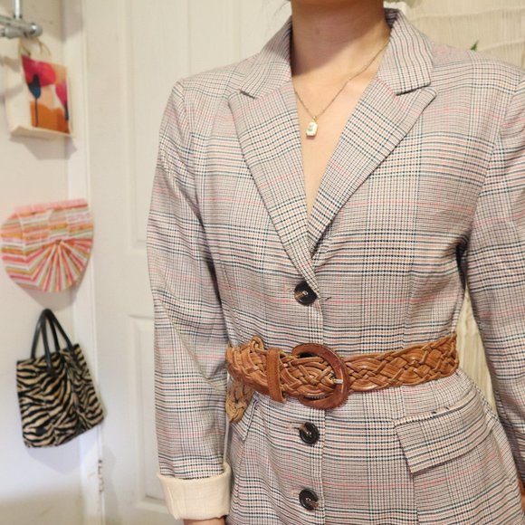Plaid Blazer Romper MINI JUMPSUIT - XS/S EUC - Picture 10 of 16